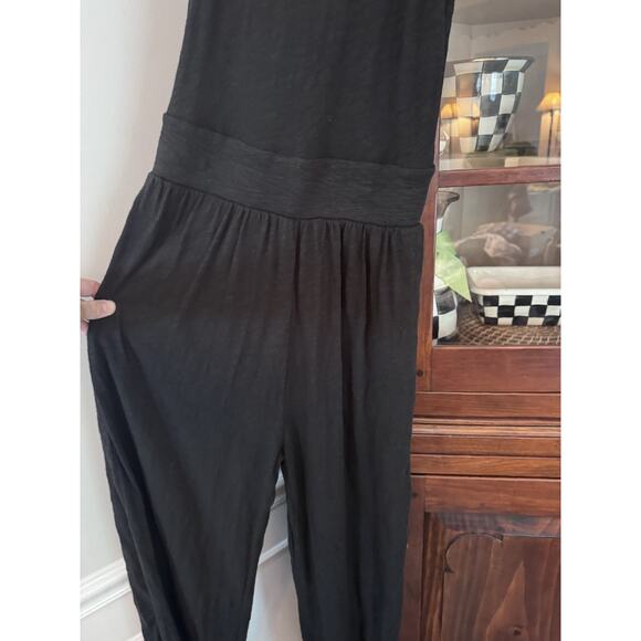 ATM Anthony Thomas Melillo L59211 Womens Black Wide Leg Jumpsuit Cotton XS NWT - Picture 4 of 16